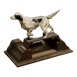 Vintage Cast Iron Pointing Setter Dog Door Stop
