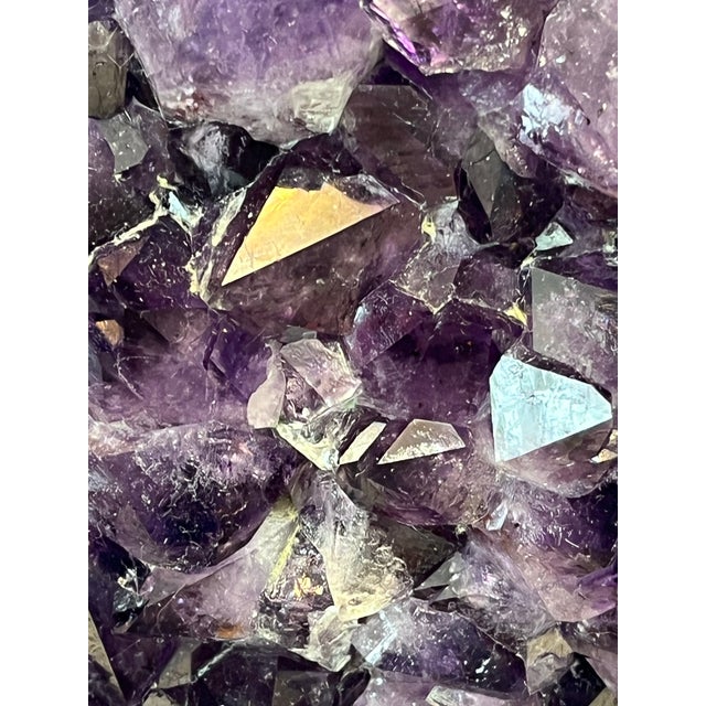 Museum-Scale Uruguayan Amethyst Geode Flower – Aaa Grape Jelly Purple Druzy, 27" For Sale In West Palm - Image 6 of 11