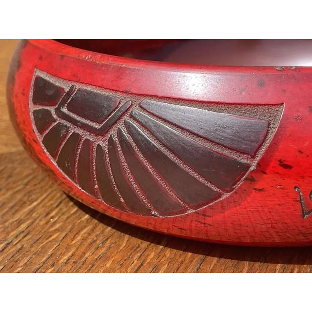 Art Deco Red Glass Cup from Legras For Sale - Image 4 of 12