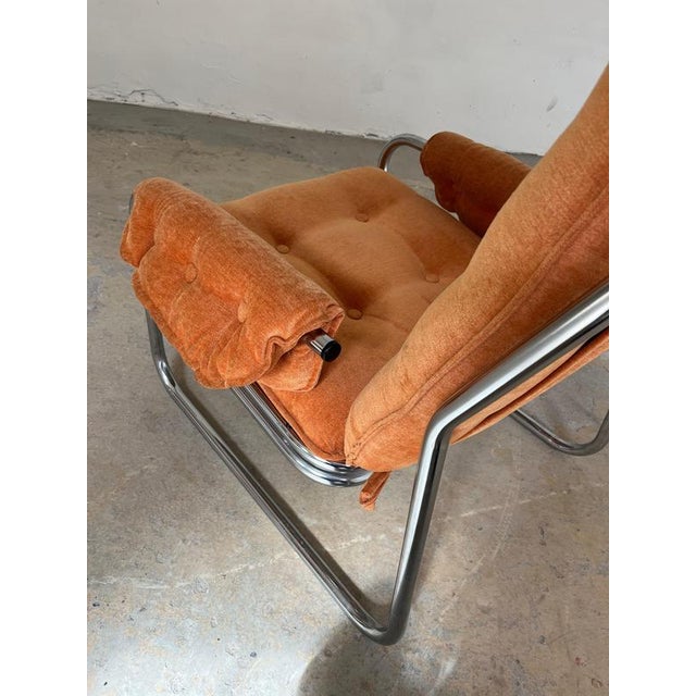 Orange Halina Armchair in Orange Chrome from Hellerau For Sale - Image 8 of 11