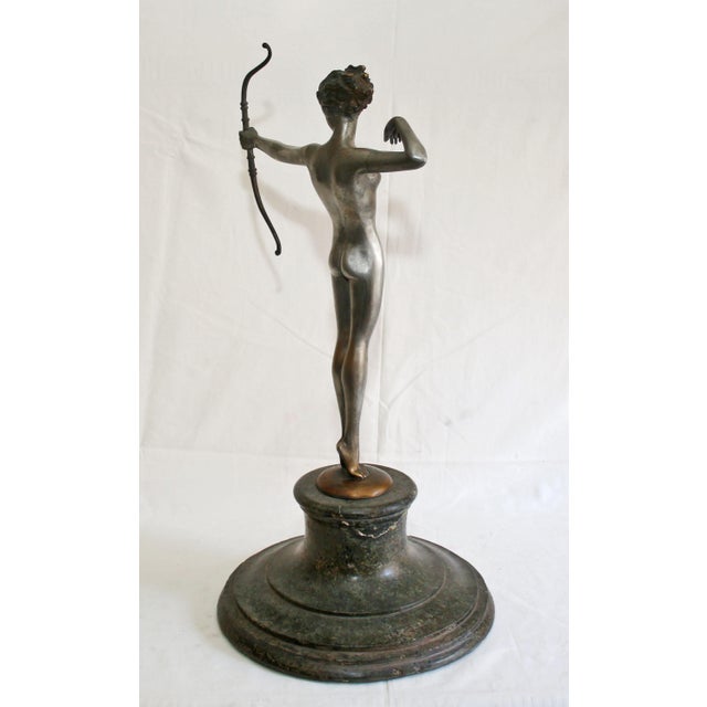 Josef Lorenzl, Female Nude, 1920s, Bronze and Marble For Sale - Image 6 of 14