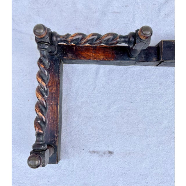 1800's Antique Turned Wood Fireplace Fender For Sale - Image 9 of 12