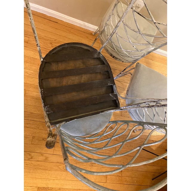 1960s Metal Chairs in the Style of René Prou, Set of 4 Paris Seating For Sale - Image 10 of 13