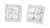 These elegant 14K white gold square earrings feature a dazzling floral-inspired diamond design, perfect for adding...