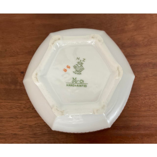 Antique Victorian Hand Painted Austria Mz Hair Receiver, Late 1800's For Sale - Image 17 of 18