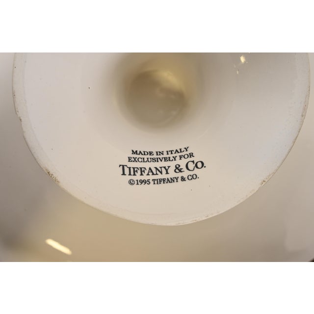 Tiffany & Co. Italian Porcelain Pedestal Tazza or Cake Stand For Sale - Image 9 of 10