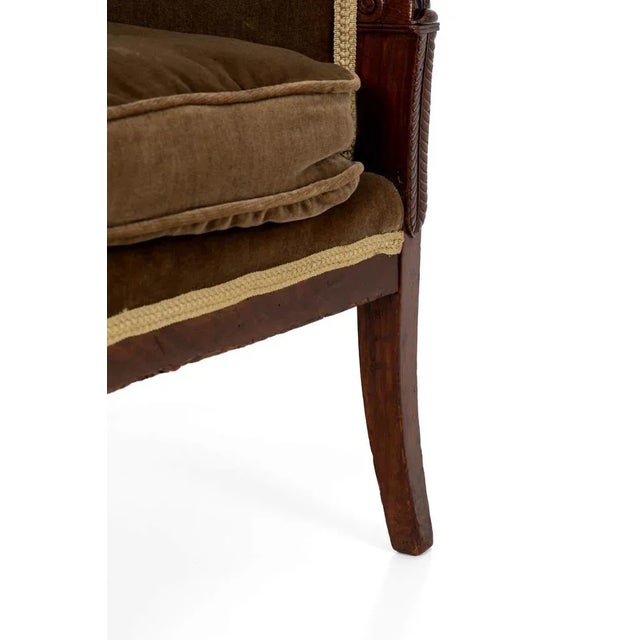 Brown Regency Rosewood Library Armchair For Sale - Image 8 of 11