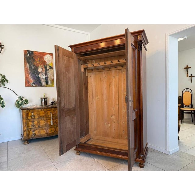 Gründerzeit Wardrobe in Walnut For Sale - Image 3 of 16