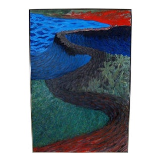 Terra Nostra Abstract Painting by Paul Aho Circa 1987 For Sale