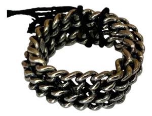 New in Box Giacomo Burroni Men's Sterling Silver Ring Twist Style Size 10