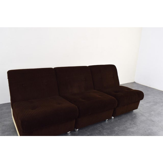 1970s Mid-Century German Modular Sofa, 1970s, Set of 3 For Sale - Image 5 of 15