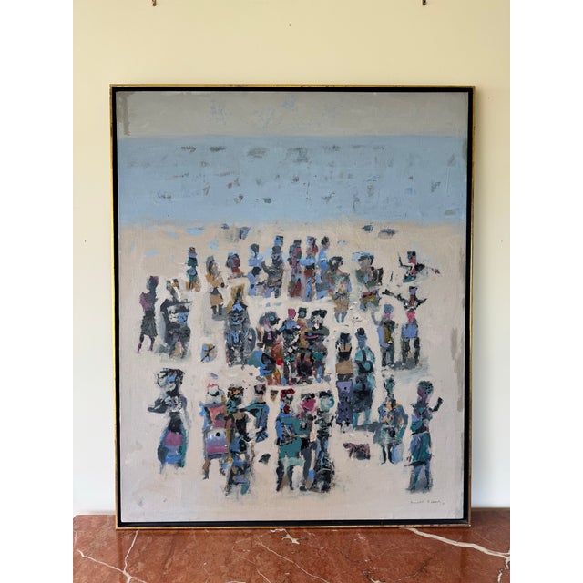 Arnold Blanch “Untitled (Figures by the Beach)” Oil on Canvas, 1960 For Sale - Image 10 of 12