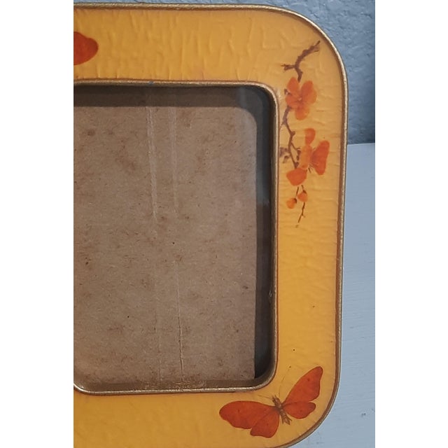 Enamel Butterfly Picture Photo Frame For Sale - Image 4 of 6