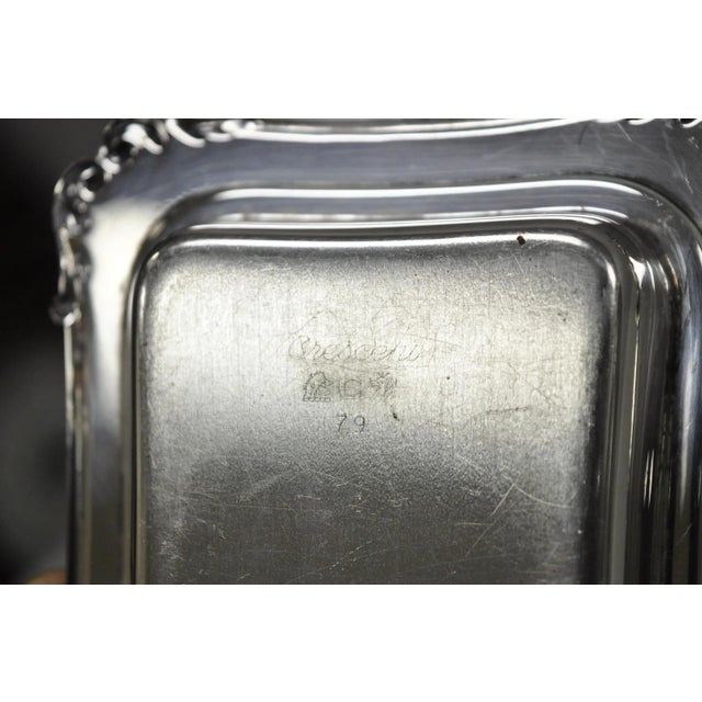 Vintage Crescent Victorian Silver Plated Covered Butter Dish W/ Glass Liner For Sale - Image 10 of 11