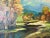 70's E. McDermitt Impressionist Autumn River Landscape Oil Painting, Framed For Sale - Image 10 of 13