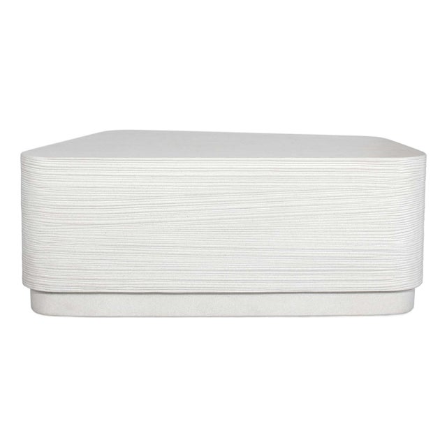 Saltwater White Concrete Coffee Table For Sale