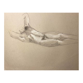 1990s Ron Yrabedra Male Nude Drawing For Sale
