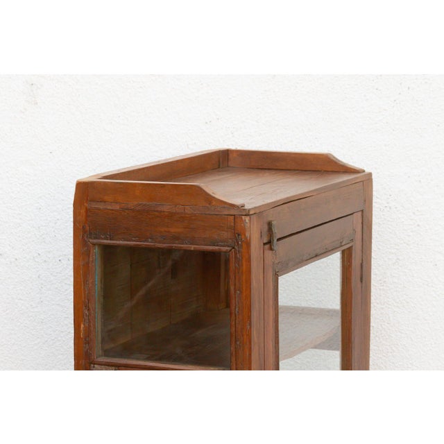 Small Antique Apothecary Glass Cabinet For Sale In Los Angeles - Image 6 of 7