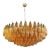 Murano Poliedri Amber Glass Chandelier – 185 Glass - Round Shape For Sale