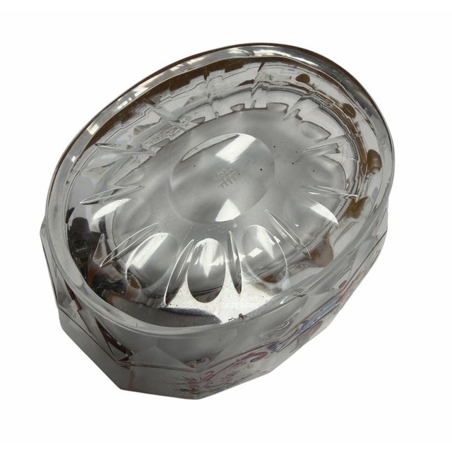 J. & L. Lobmeyr Antique J L Lobmeyr Austrian Enamel Decorated Crystal Bowl Romantic Scene For Sale - Image 4 of 8