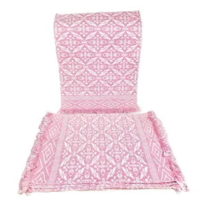 Vintage Pink Placemats and Table Runner-Set of 9