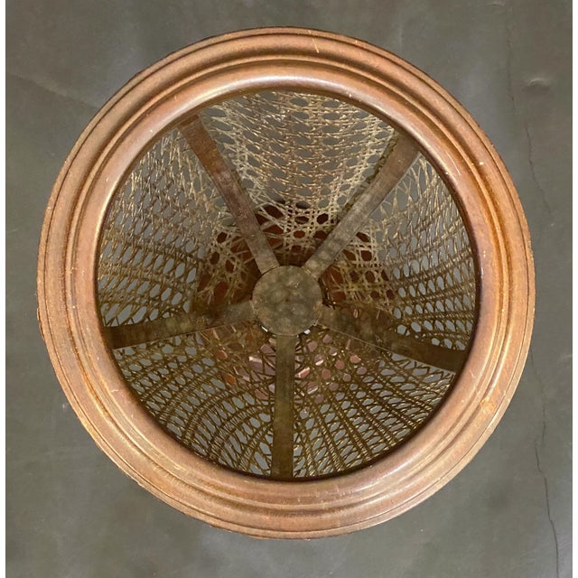 English Plant Stand or Jardiniere of Caned Mahogany From the Edwardian Era For Sale In Austin - Image 6 of 8