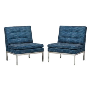 Pair of Florence Knoll for Knoll Associates Slipper Chairs, 1970s For Sale