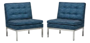 Pair of Florence Knoll for Knoll Associates Slipper Chairs, 1970s