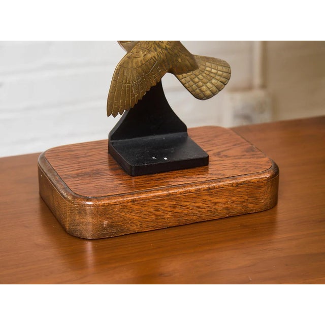 Mid-Century Modern Vintage Gold Pheasant Lamp For Sale - Image 3 of 8