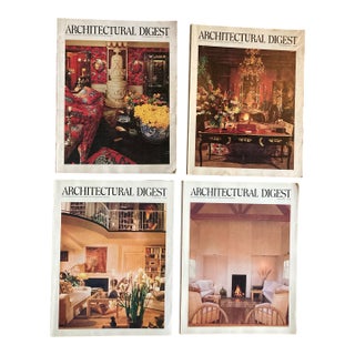 Lot of 4 Vintage Architectural Digest Magazines From 1976-1979. For Sale