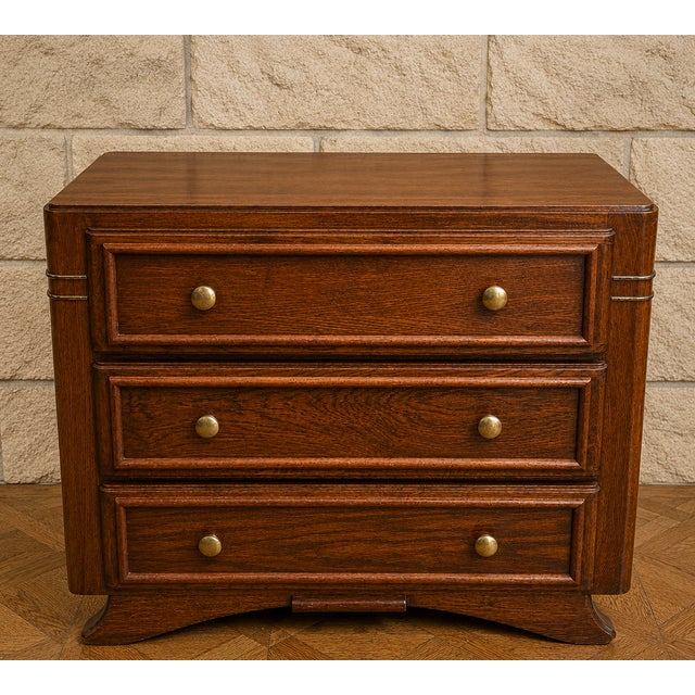 Wood Art Deco Chest of Drawers in Mahogany and Stained Wood, 1920s For Sale - Image 7 of 7