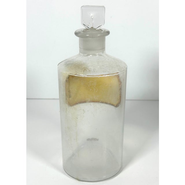 Antique Apothecary Bottle Collection: LUG Label Glass Stopper Bottles For Sale - Image 6 of 10