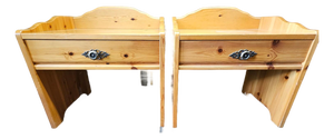 Mid 20th Century Pair of Swedish Pine Nightstands