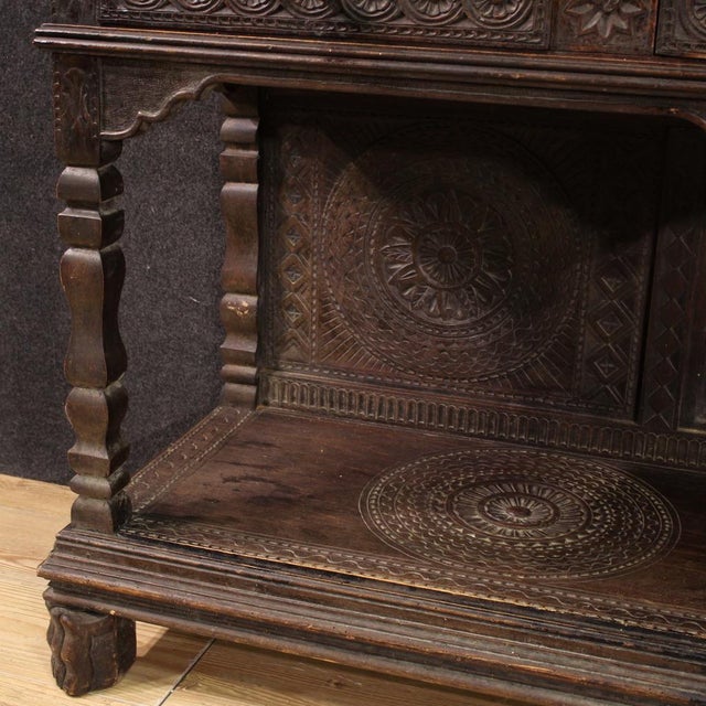 Carved Wooden Cabinet, 1950s For Sale - Image 9 of 13