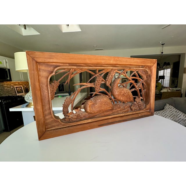 Ranma Japanese Wood Carving Panel Wall Art For Sale In Palm Springs - Image 6 of 16