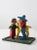 Charming vintage folk art carving featuring a romantic Western scene of a cowboy, his horse, and his lady love. Expertly...