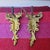 Mid Century Brass Plated Iron Chenets- a Pair For Sale - Image 4 of 7