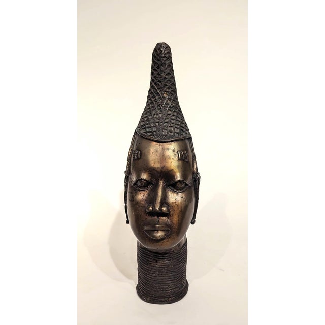 Acquired from Albert F. Gordon's Tribal Arts Gallery in NYC in the early 1970s, this is a cast bronze Beninese bust from...