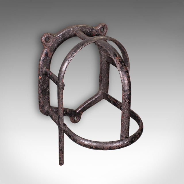 Gray Set of 4 Antique Crop Hanging Racks, English, Iron, Hooks, Equestrian, Victorian For Sale - Image 8 of 12