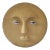 Vintage Large Modernist Plaster "Moon" Face Decor For Sale