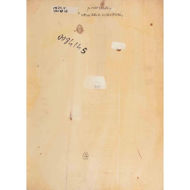 Alessio Paternesi, In the Silent Air, Oil on Panel, 1980s For Sale - Image 4 of 5