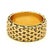 1980s Vintage 14k Gold Basket-Weave Cigar Band Ring, Size 9 For Sale - Image 5 of 9