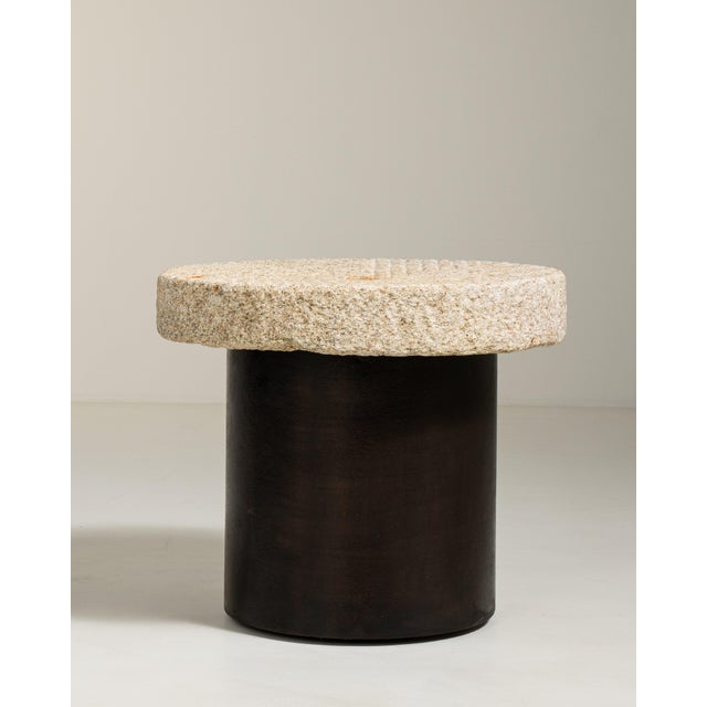 Iron Side Table with Stone Top, Antique, China, Early 20th Century For Sale - Image 10 of 12