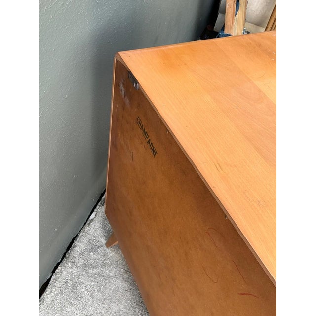 Mid 20th Century Mid-Century Heywood Wakefield Wood Credenza For Sale - Image 5 of 18