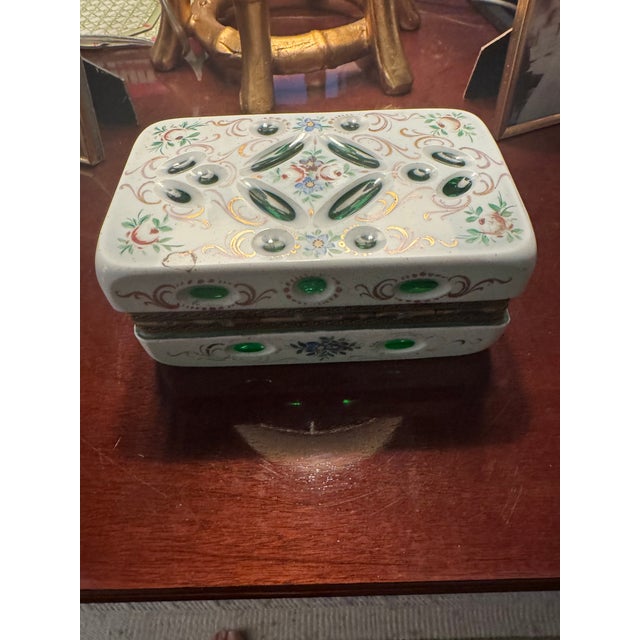 Antique Opaline Overlay Jewelry Box, 19th Century For Sale - Image 6 of 7