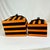 Orange 1980s Vintage Americana Hollywood Regency Halloween Striped Wood Baskets - A Pair. For Sale - Image 8 of 8