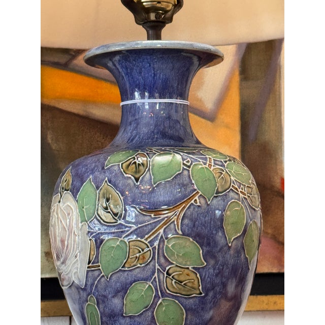 1950s Pair of Royal Doulton “Rose” Lamps For Sale - Image 11 of 15