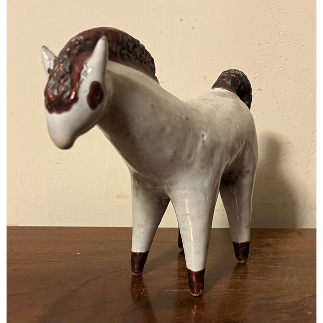 Italian Mid-Century Modern Pottery Horse Sculpture Circa 1960 For Sale In New York - Image 6 of 12