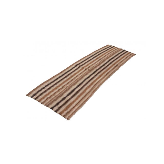 Mid-Century Modern Vintage Brown Turkish Kilim Runner - 2`7″ X 7`9″ Ft. For Sale - Image 3 of 6