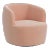 Charlie Swivel Chair in Luxe Pink Champagne Velvet For Sale